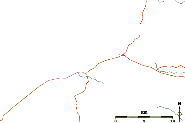 Carreteras y ríos cerca de The Peak