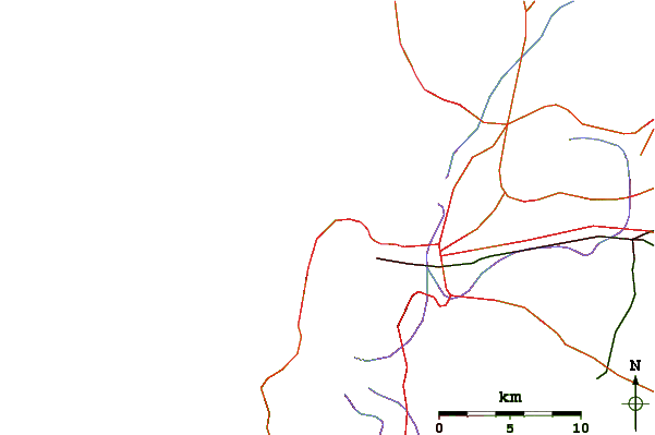 Carreteras y ríos cerca de Thermopylae