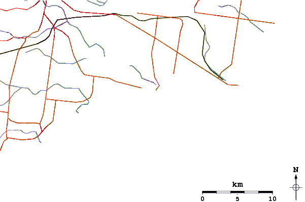 Carreteras y ríos cerca de 13th Beach-The Bluff