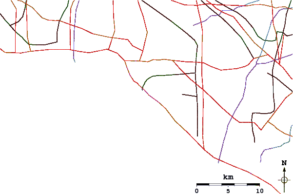 Carreteras y ríos cerca de 13th Street