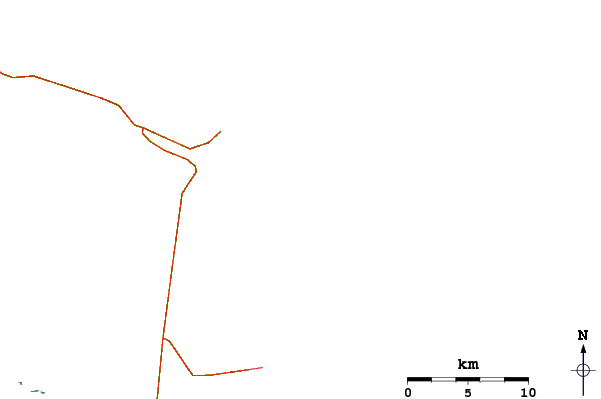 Carreteras y ríos cerca de Tilloo Cut