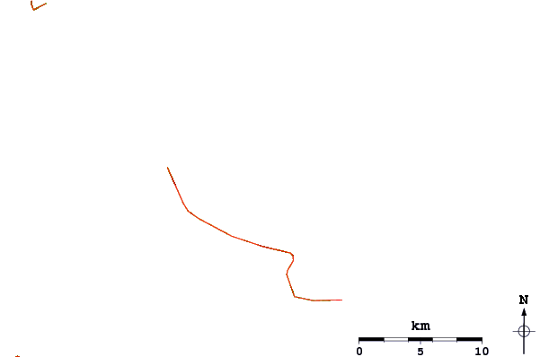 Carreteras y ríos cerca de Kolimbithres West (Tinos)