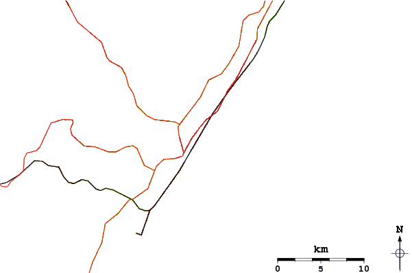 Carreteras y ríos cerca de To Strand