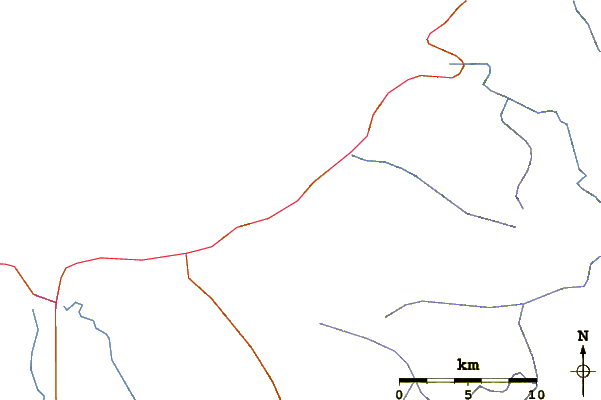 Carreteras y ríos cerca de Torere Beach