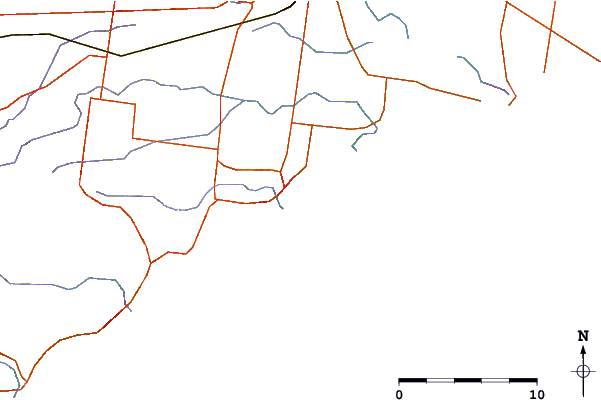 Carreteras y ríos cerca de Torquay Point