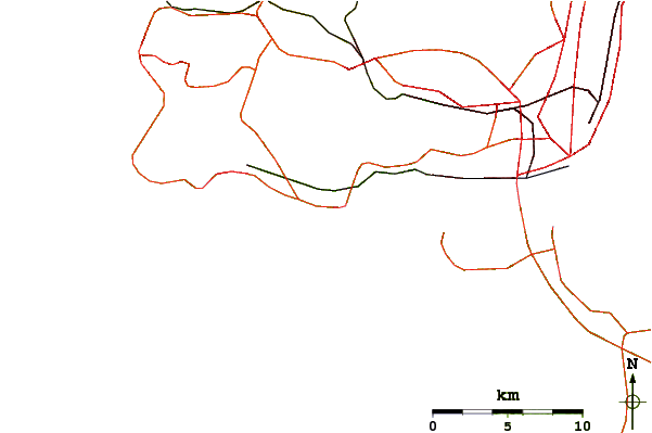 Carreteras y ríos cerca de Torre