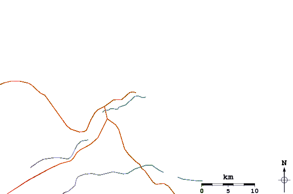 Carreteras y ríos cerca de Touros Area