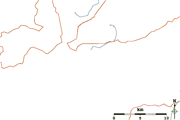 Carreteras y ríos cerca de Trabeg or Kinard