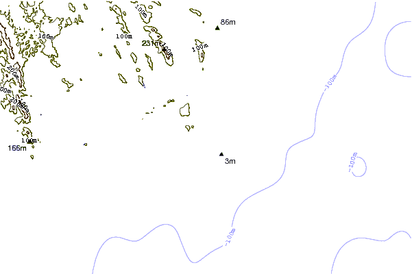 Costa alrededor de Treachery Head