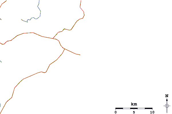 Carreteras y ríos cerca de Treachery Head
