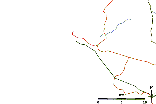 Carreteras y ríos cerca de Trearddur Bay (Holy Island)