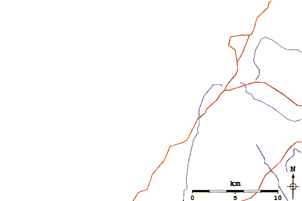 Carreteras y ríos cerca de Trebarwith Strand