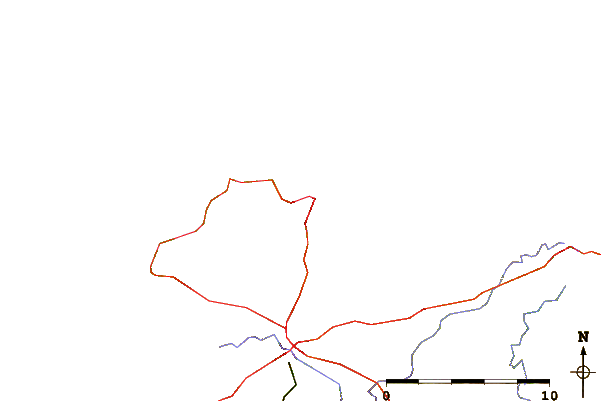 Carreteras y ríos cerca de Trestraou