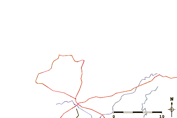Carreteras y ríos cerca de Trestrignel