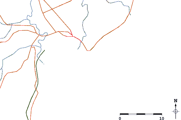 Carreteras y ríos cerca de Tuahine Point