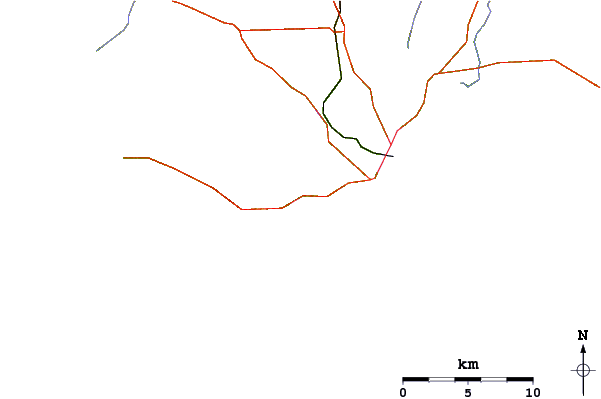 Carreteras y ríos cerca de Twilight Beach