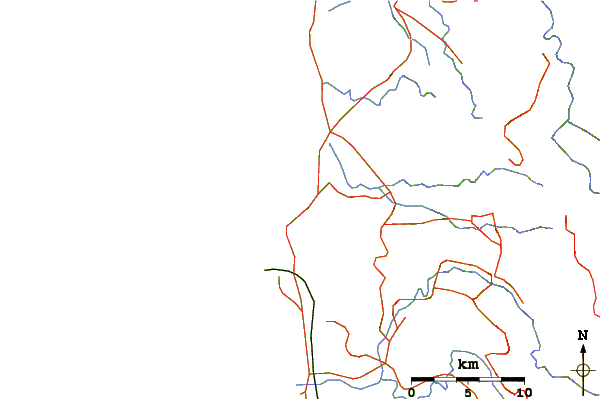 Carreteras y ríos cerca de Urbiztondo Beach