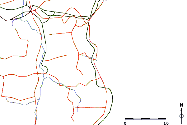 Carreteras y ríos cerca de Usami