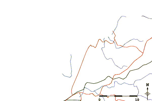 Carreteras y ríos cerca de Valdovino