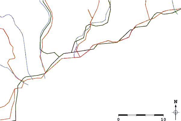 Carreteras y ríos cerca de Villefranche sur Mer