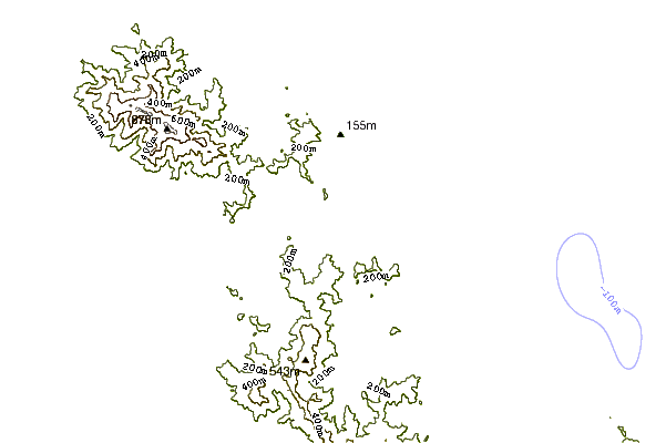 Costa alrededor de Waikawau Bay