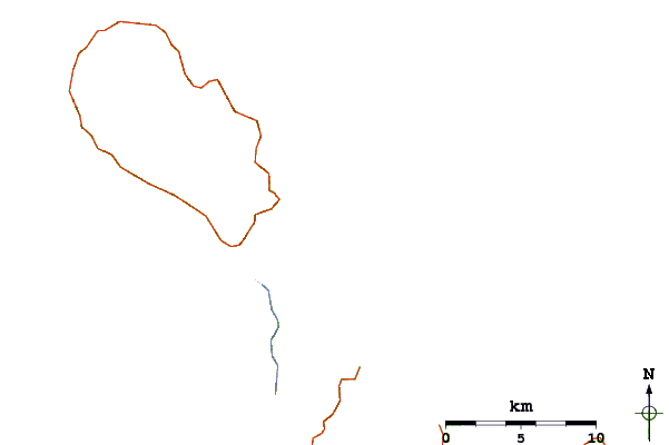 Carreteras y ríos cerca de Waikawau Bay