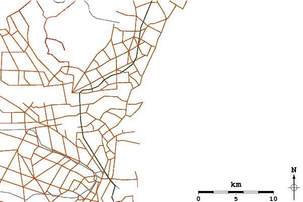 Carreteras y ríos cerca de Waikuku Beach