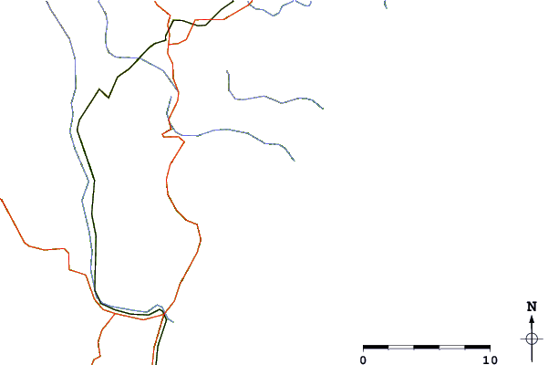 Carreteras y ríos cerca de Waipatiki