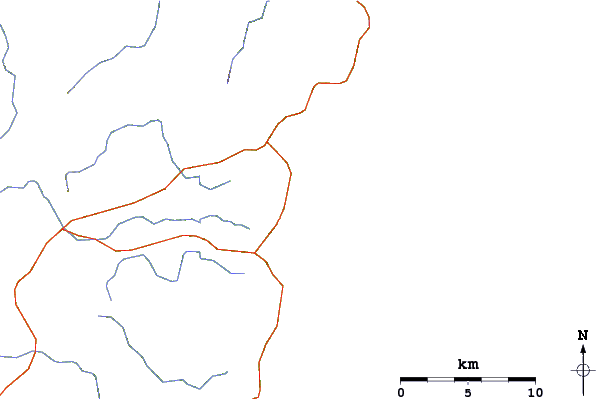 Carreteras y ríos cerca de Wallaga Rivermouth
