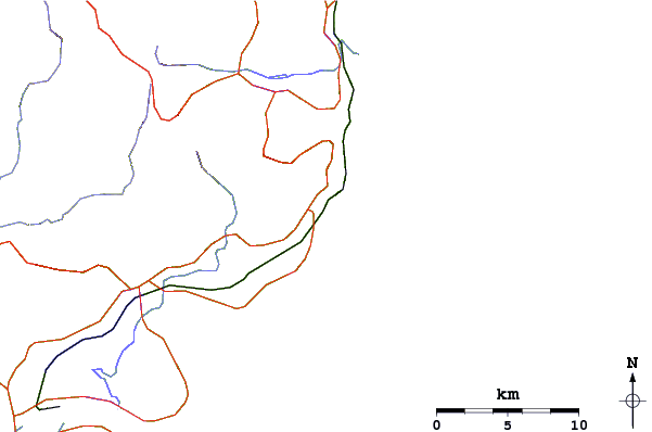Carreteras y ríos cerca de Werri Beach
