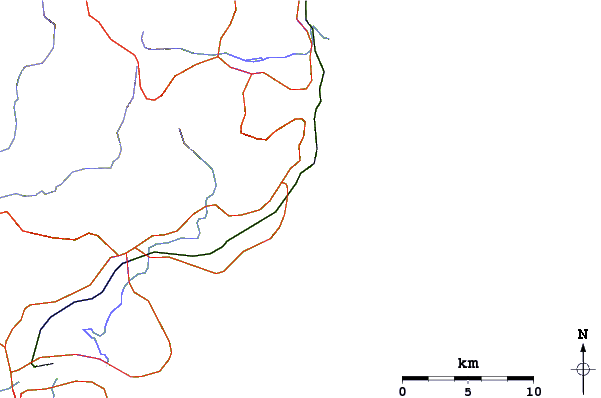 Carreteras y ríos cerca de Werri Point