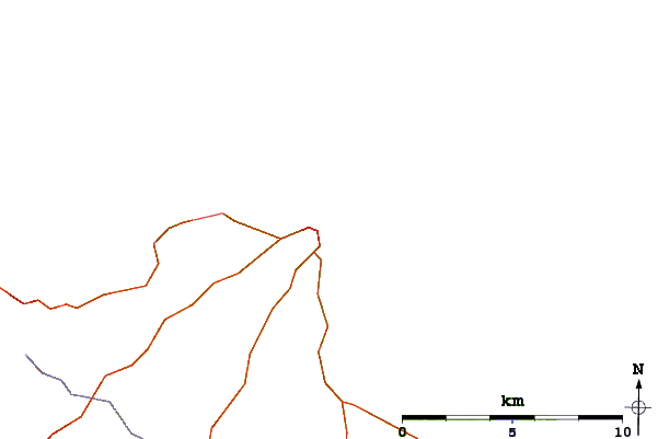 Carreteras y ríos cerca de West Point