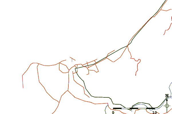 Carreteras y ríos cerca de Westport Breakwater