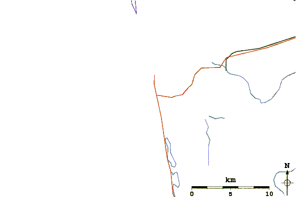 Carreteras y ríos cerca de Westport-The Corner