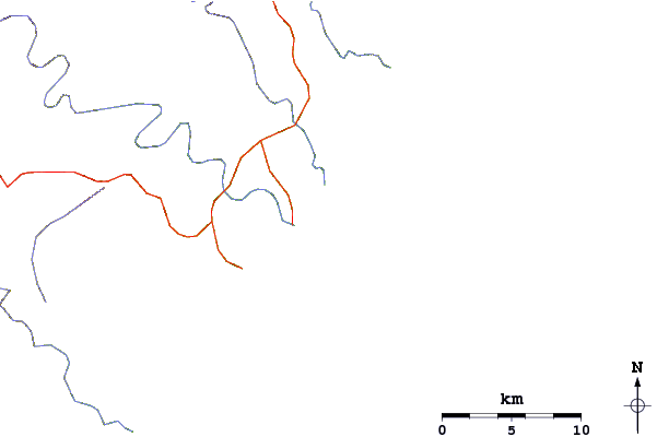 Carreteras y ríos cerca de Whale Rock