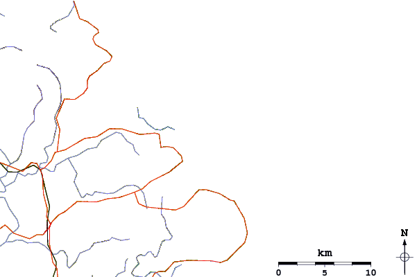 Carreteras y ríos cerca de Whananaki Beach