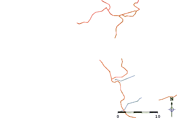 Carreteras y ríos cerca de Whatipu