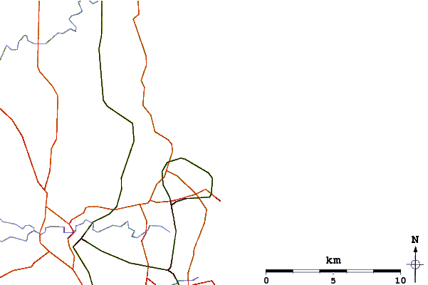Carreteras y ríos cerca de White Pole