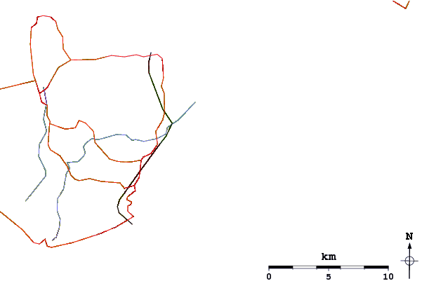 Carreteras y ríos cerca de Whitecliff Bay