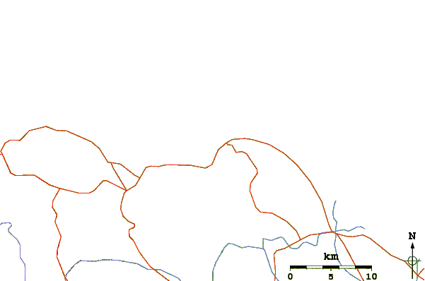 Carreteras y ríos cerca de Yucca Bay