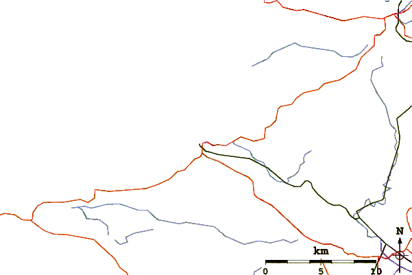 Carreteras y ríos cerca de Le Guet